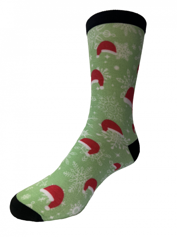 Christmas Santa Hat Printed Socks
